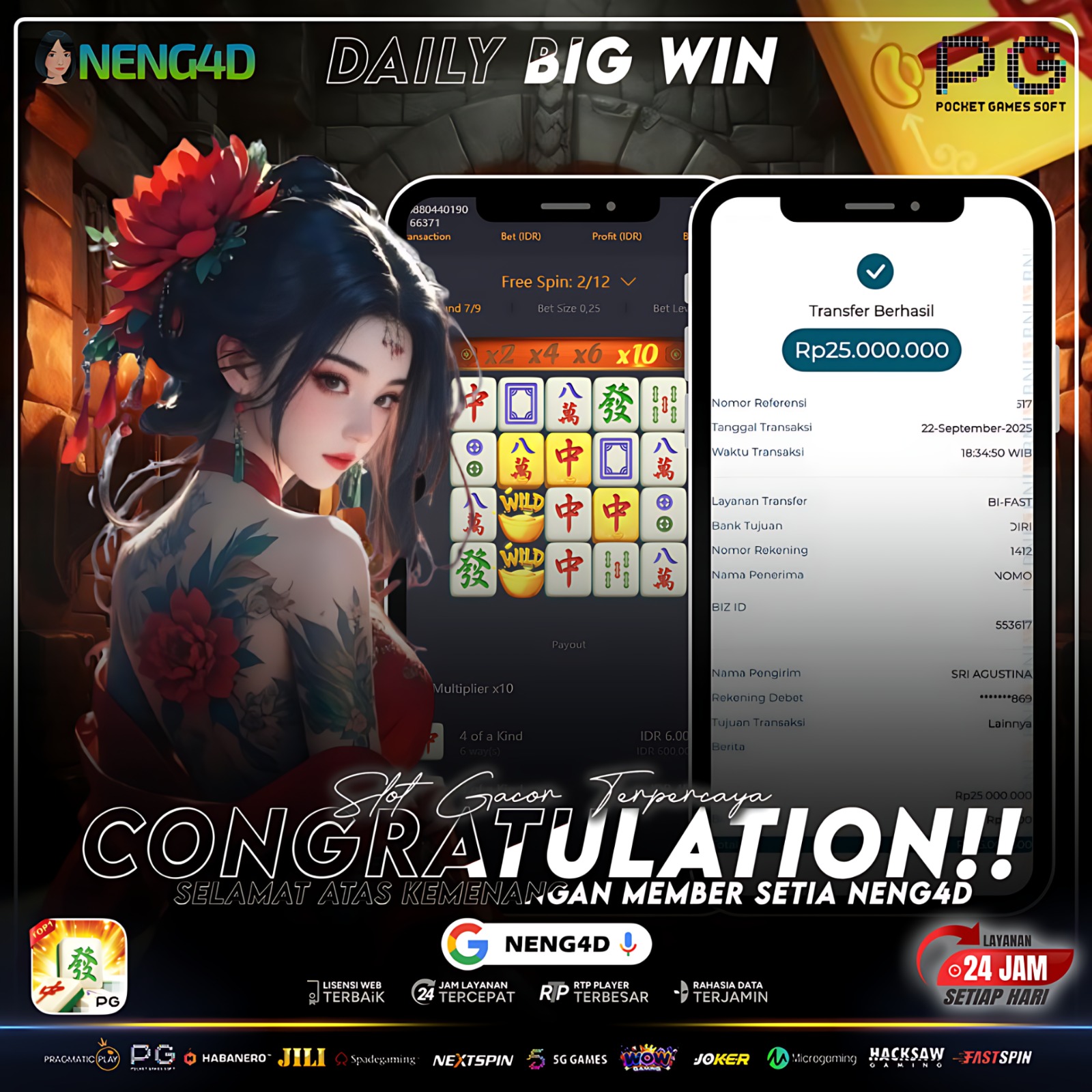 PG SOFT - JACKPOT SLOT MAHJONG WAYS Rp.25.000.000