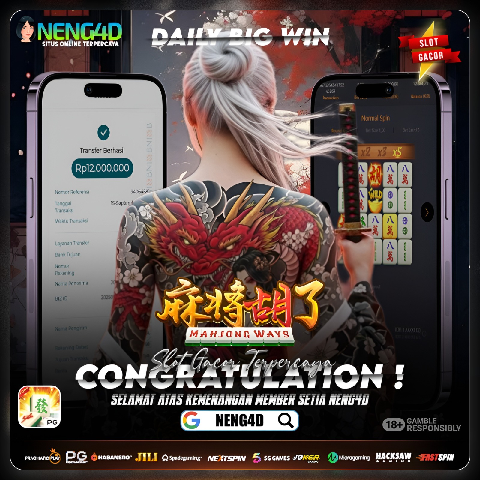 PG SOFT - JACKPOT SLOT MAHJONG WAYS Rp.12.000.000,- LUNAS