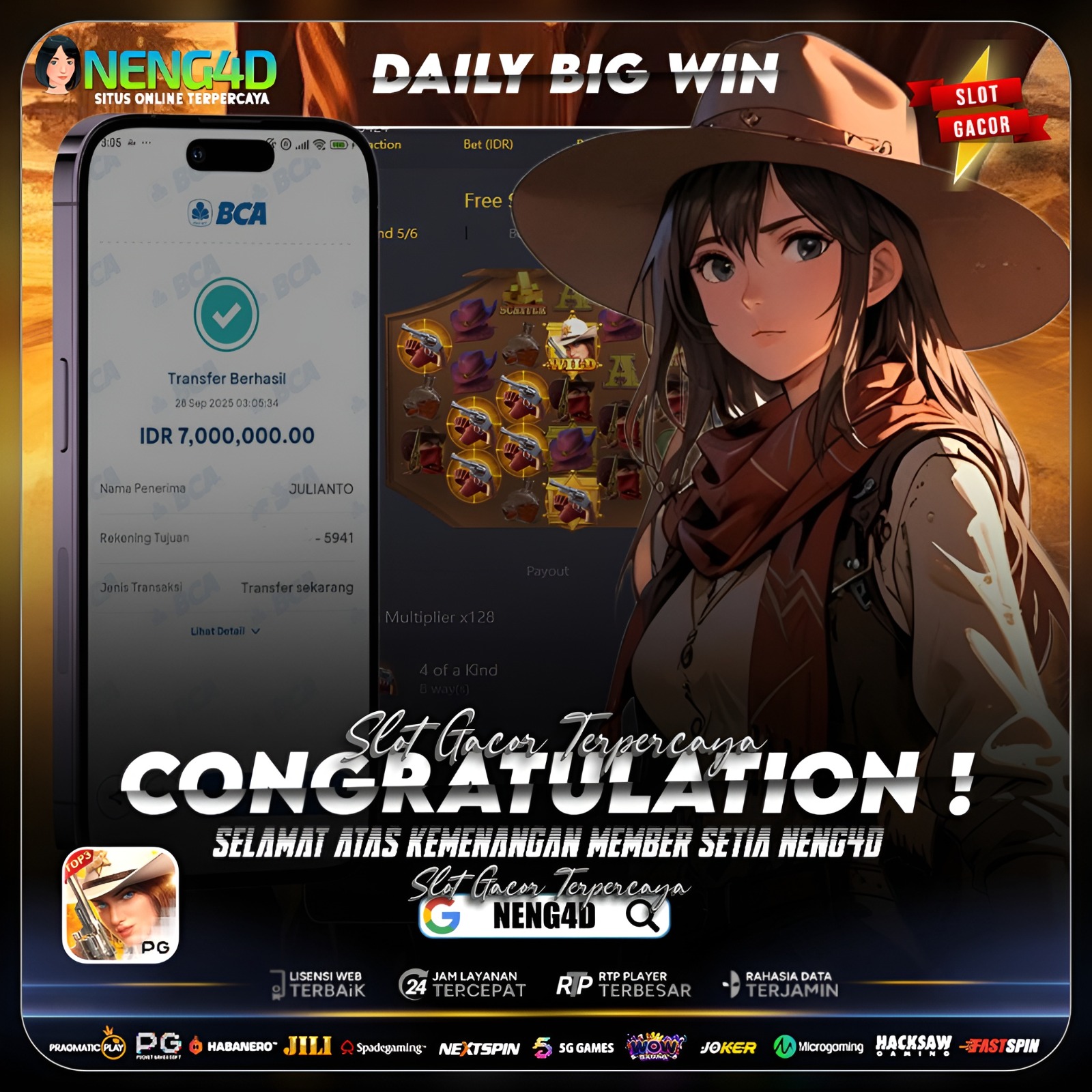 MELEDAN BARENG NENG4D FI WILD BOUNTY SHOWDOWN