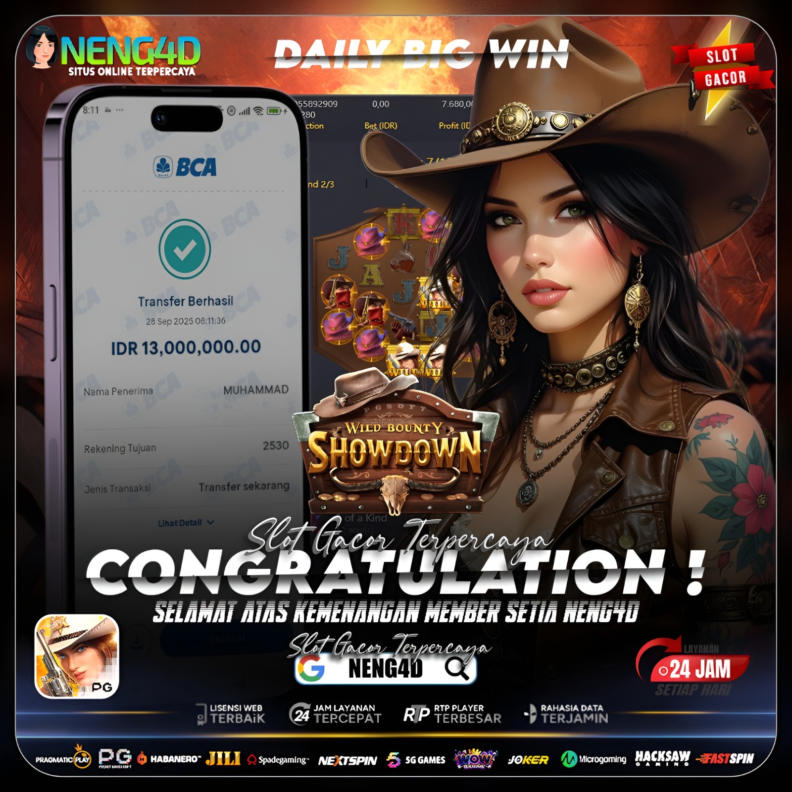 CUAN BESAR DI WILD BOUNTY SHOWDOWN