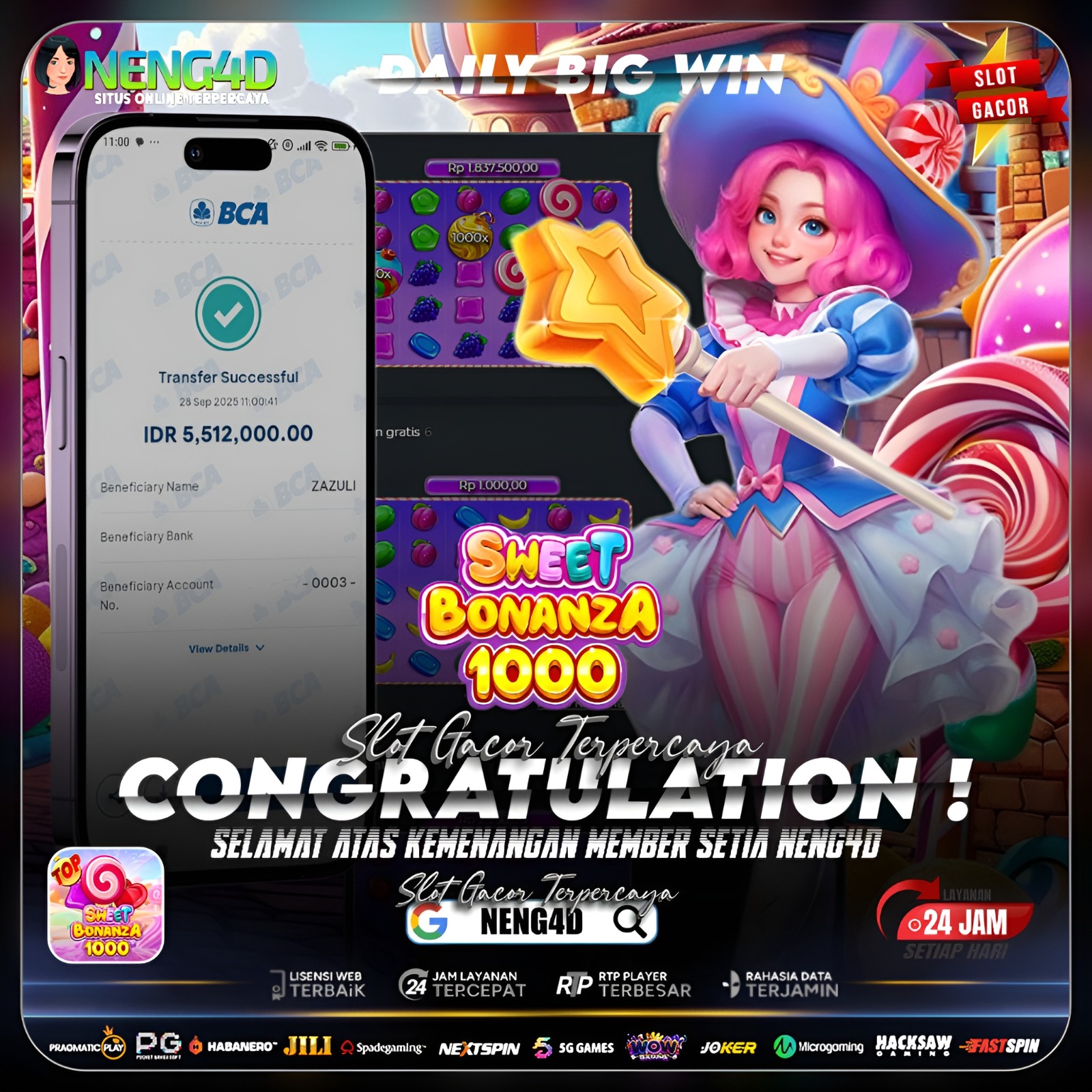 MANISNYA MAIN DI SWEET BONANZA 1000 NENG4D