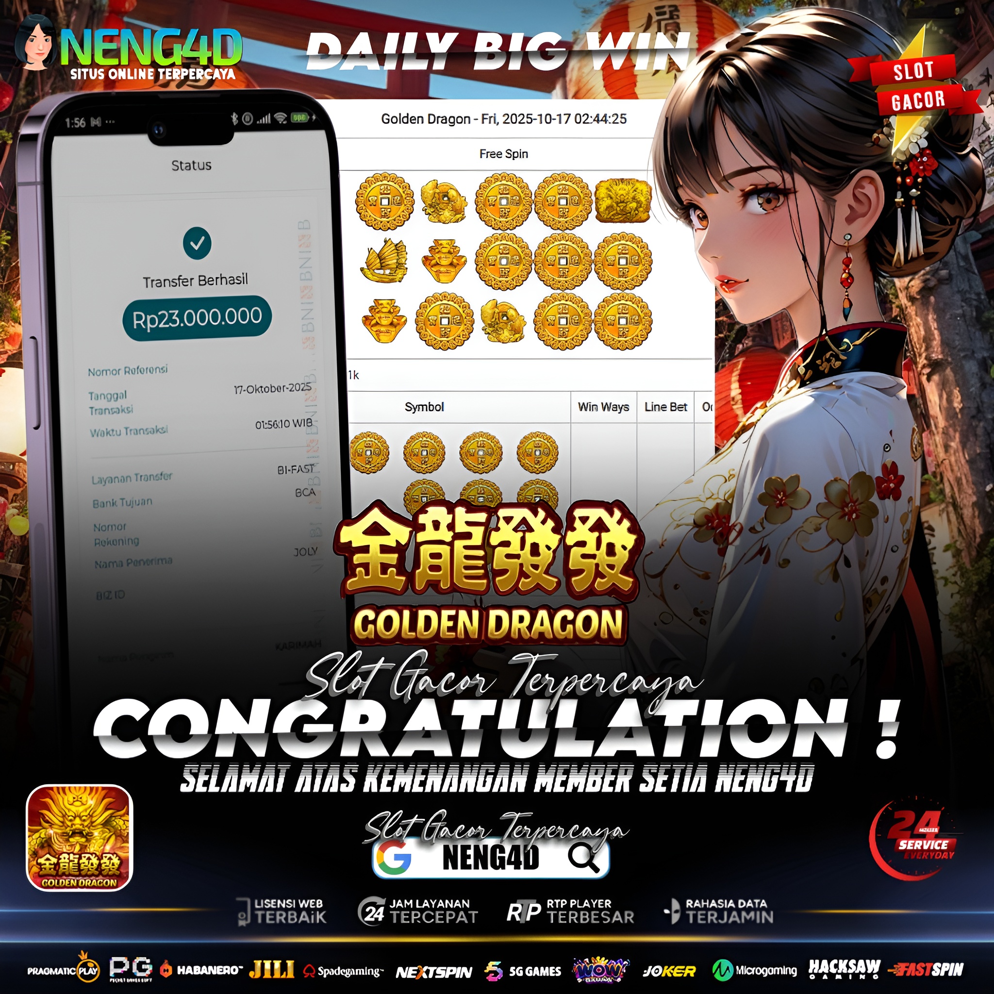 Member Setia NENG4D Borong Kemenangan 23 Juta di Permainan Golden Dragon
