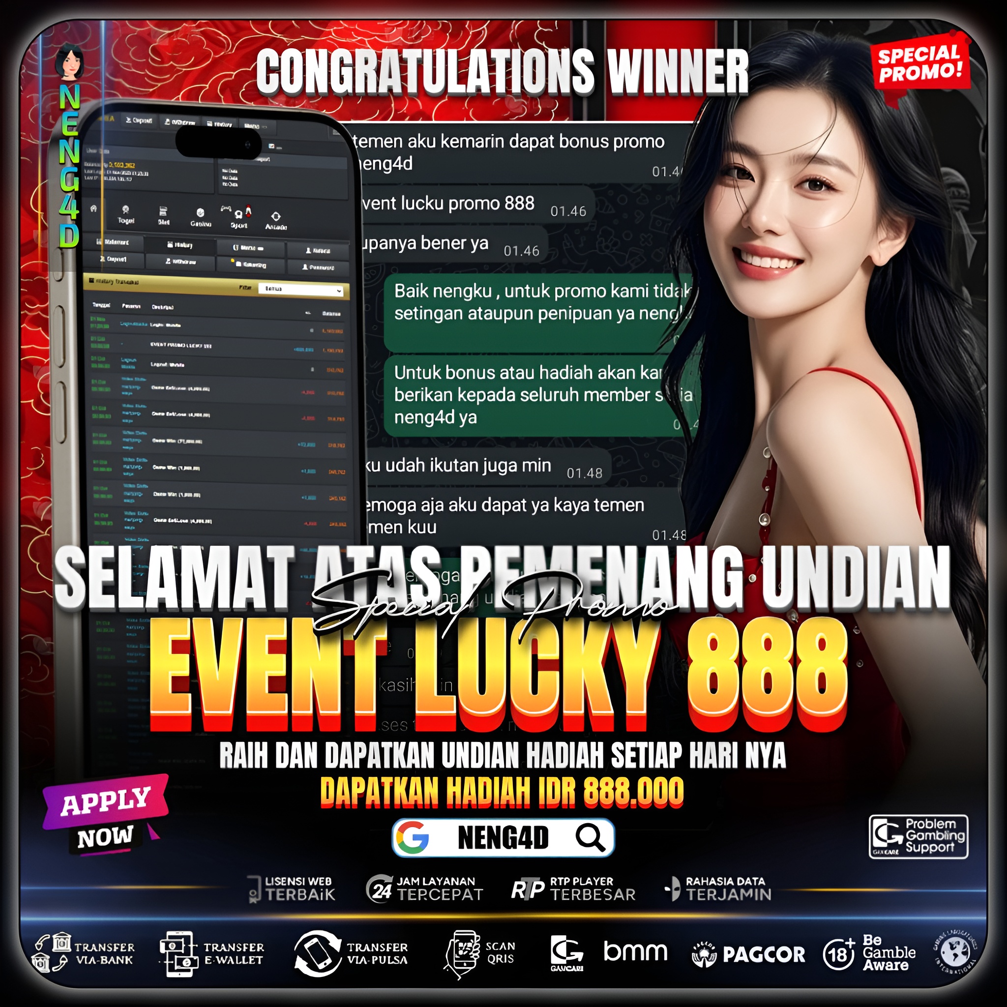 CONGRATULATION MEMBER SETIA NENG4D