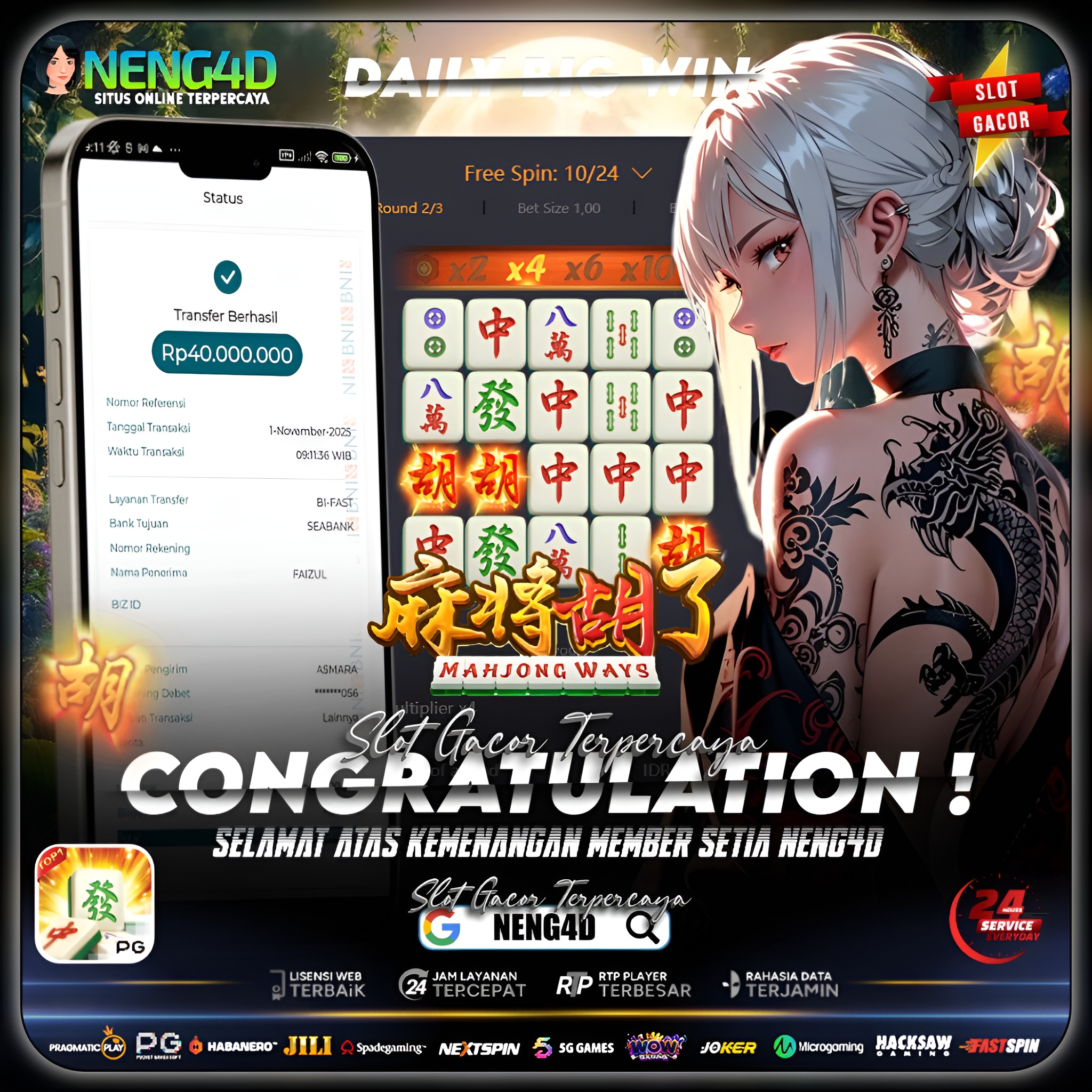*MEMBER SETIA NENG4D BERHASIL MENANG 40 JUTA DI MAHJONG WAYS PG SOFT*