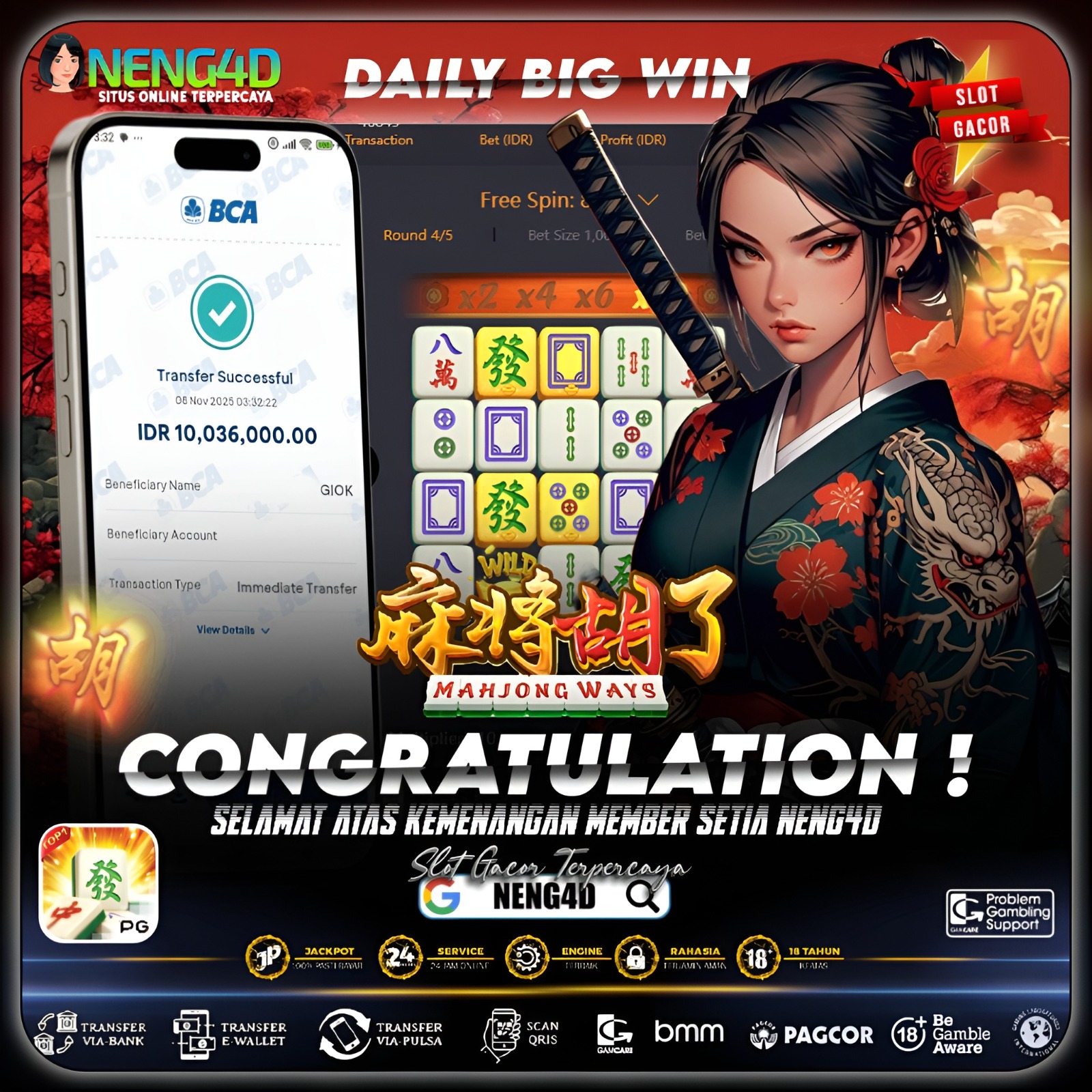 Kemenangan 10 Juta di Mahjong Ways PG Soft