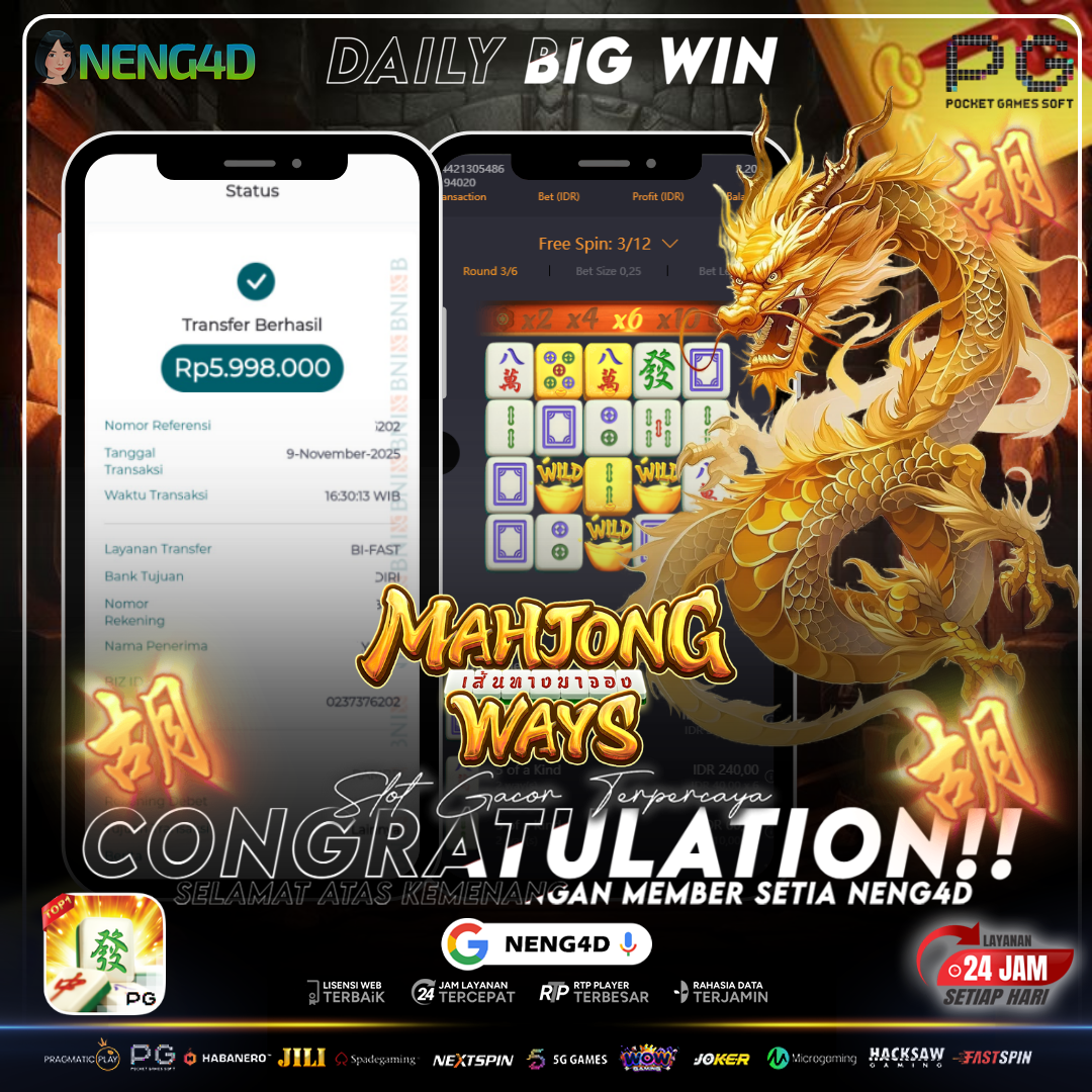 Kemenangan 5,9 Juta di Mahjong Ways PG Soft