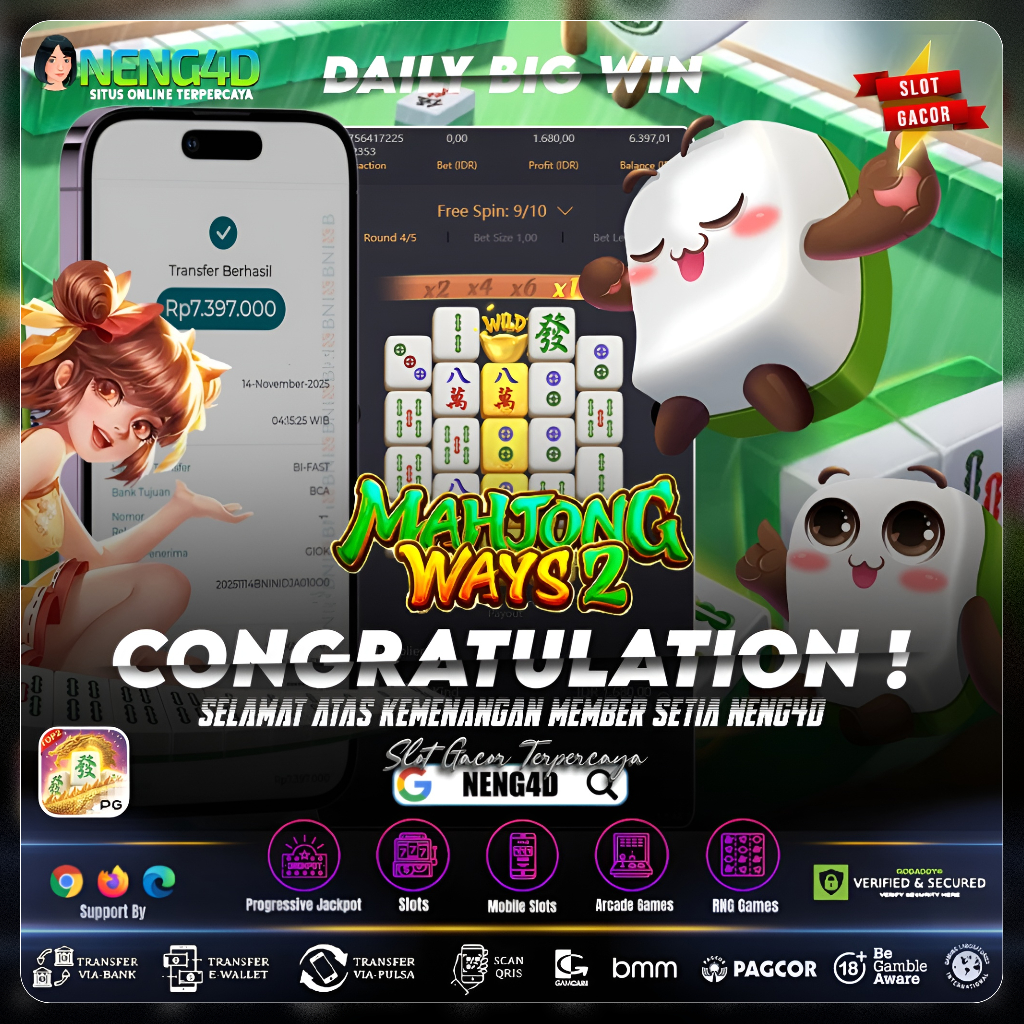 CUAN TERUS BARENG NENG4D DI MAHJONG WAYS 2