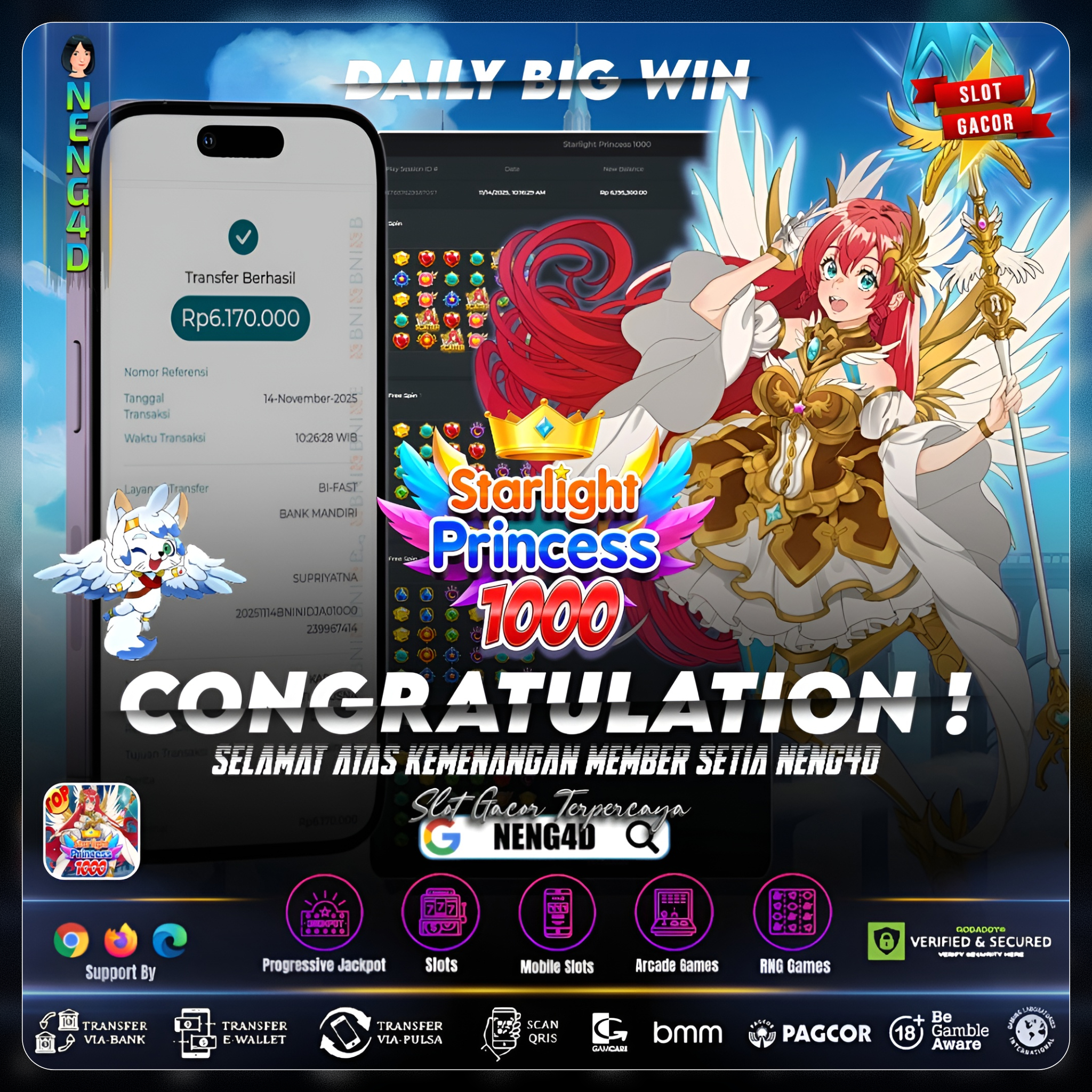 CUAN BESAR BARENG NENG4D DI STARLIGHT PRINCESS 1000