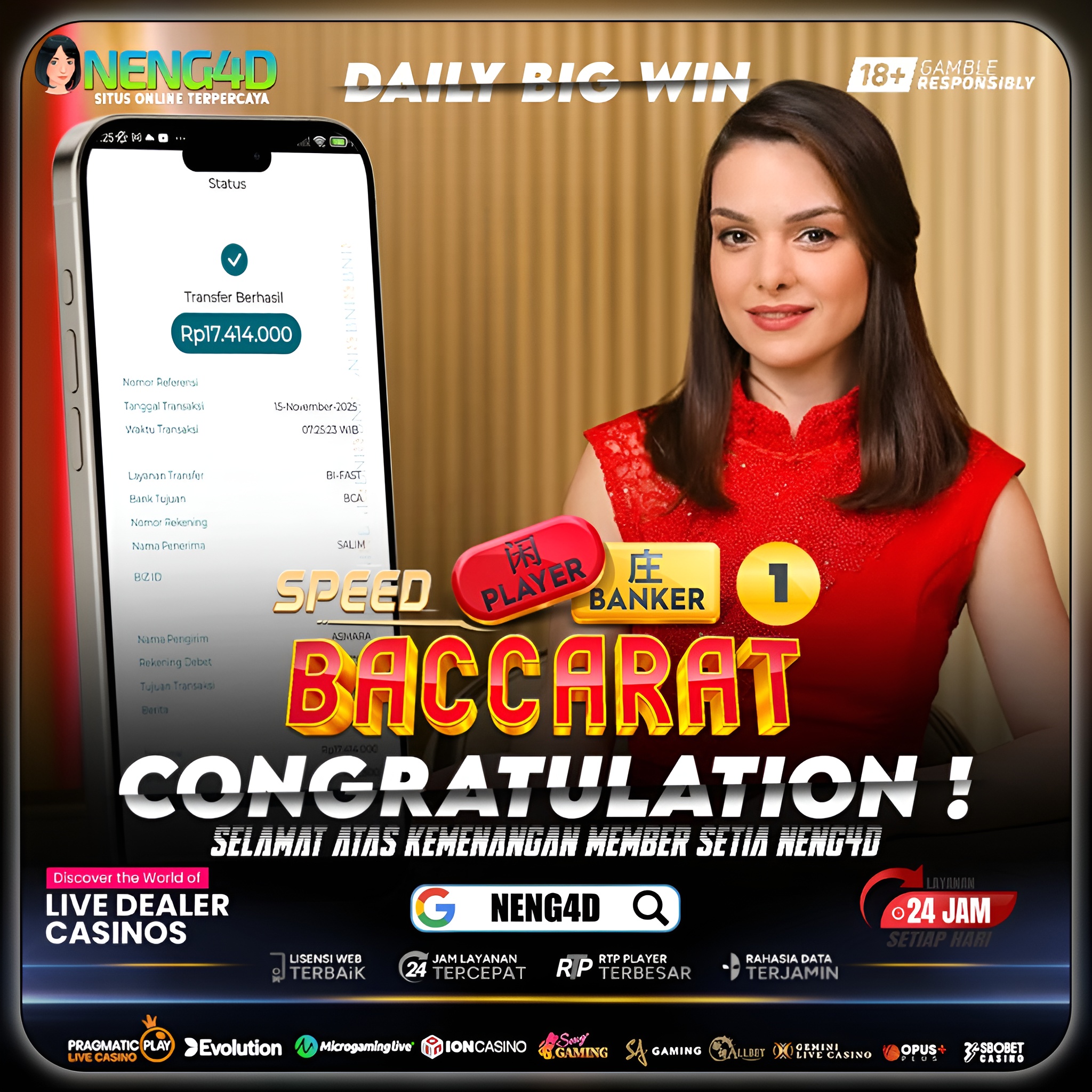 KEMENANGAN 17 JUTA DI SPEED BACCARAT