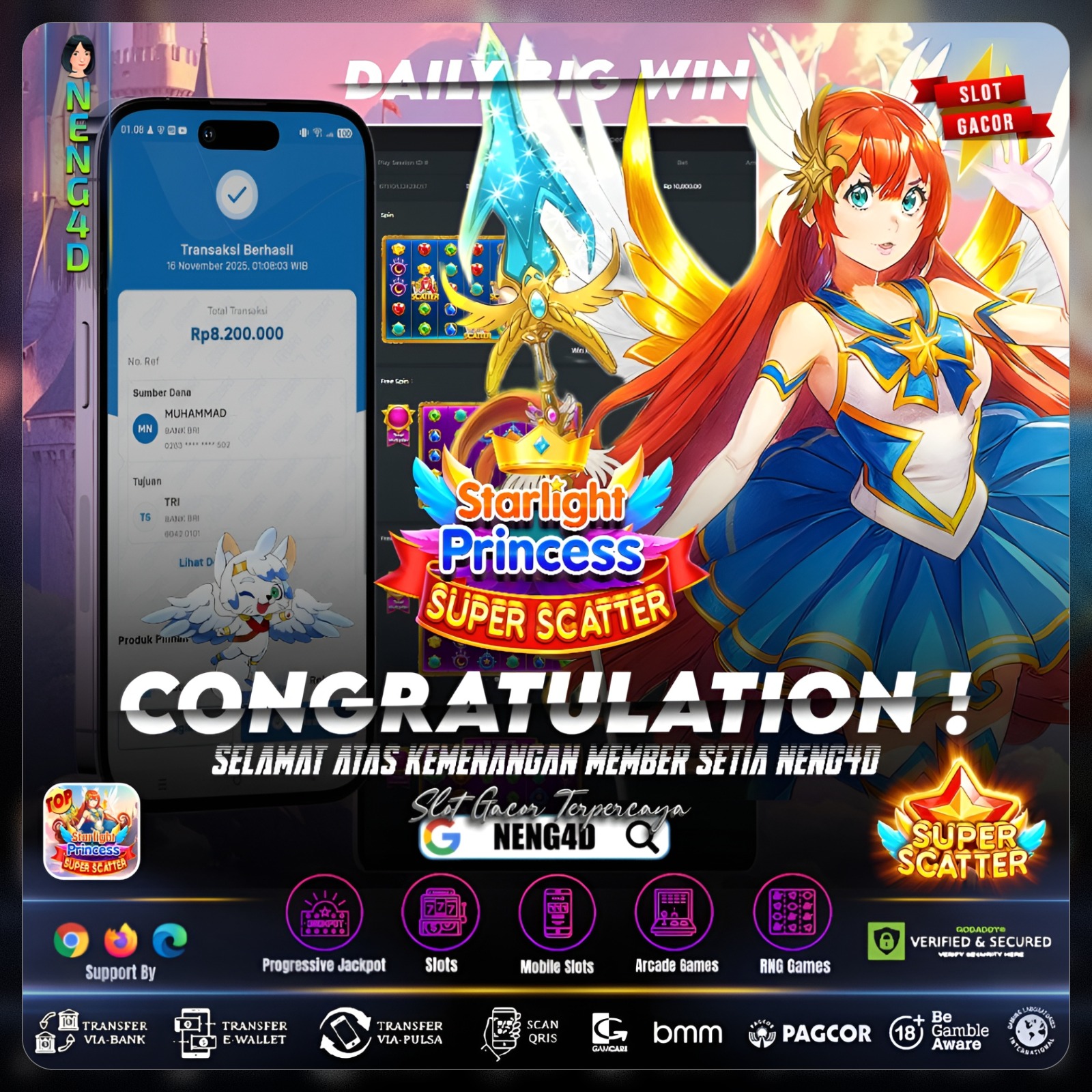 MENANG 8JT MAIN DI STARLIGHT PRINCESS SUPER SCATTER PRAGMATIC PLAY