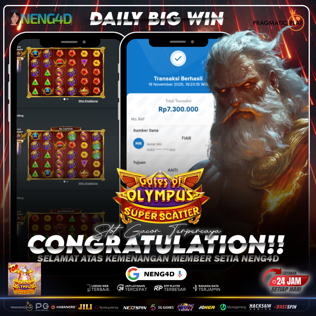 MENANG 7 JT MAIN DI GATES OF OLYMPUS SUPER SCATTER PRAGMATIC PLAY