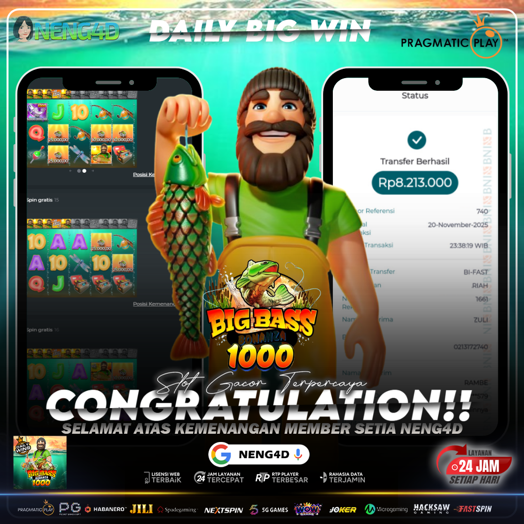 Kemenangan 8 Juta di Big Bass Bonanza 1000 Pragmatic Play