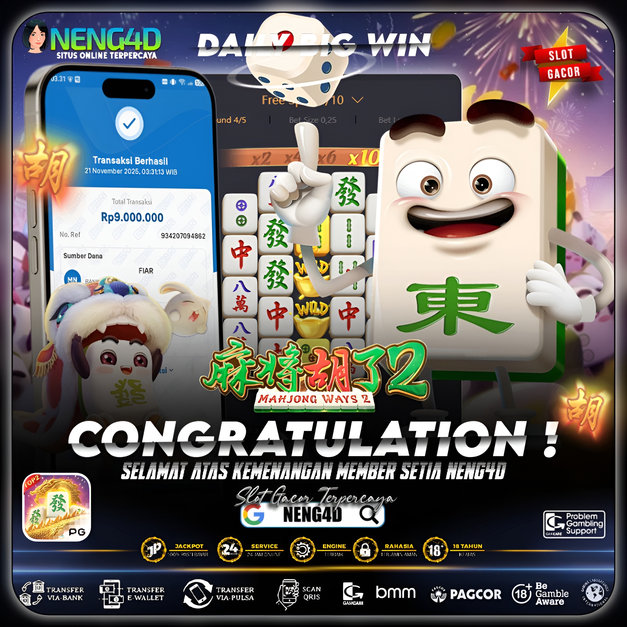 KEMENANGAN MEMBER SETIA NENG4D