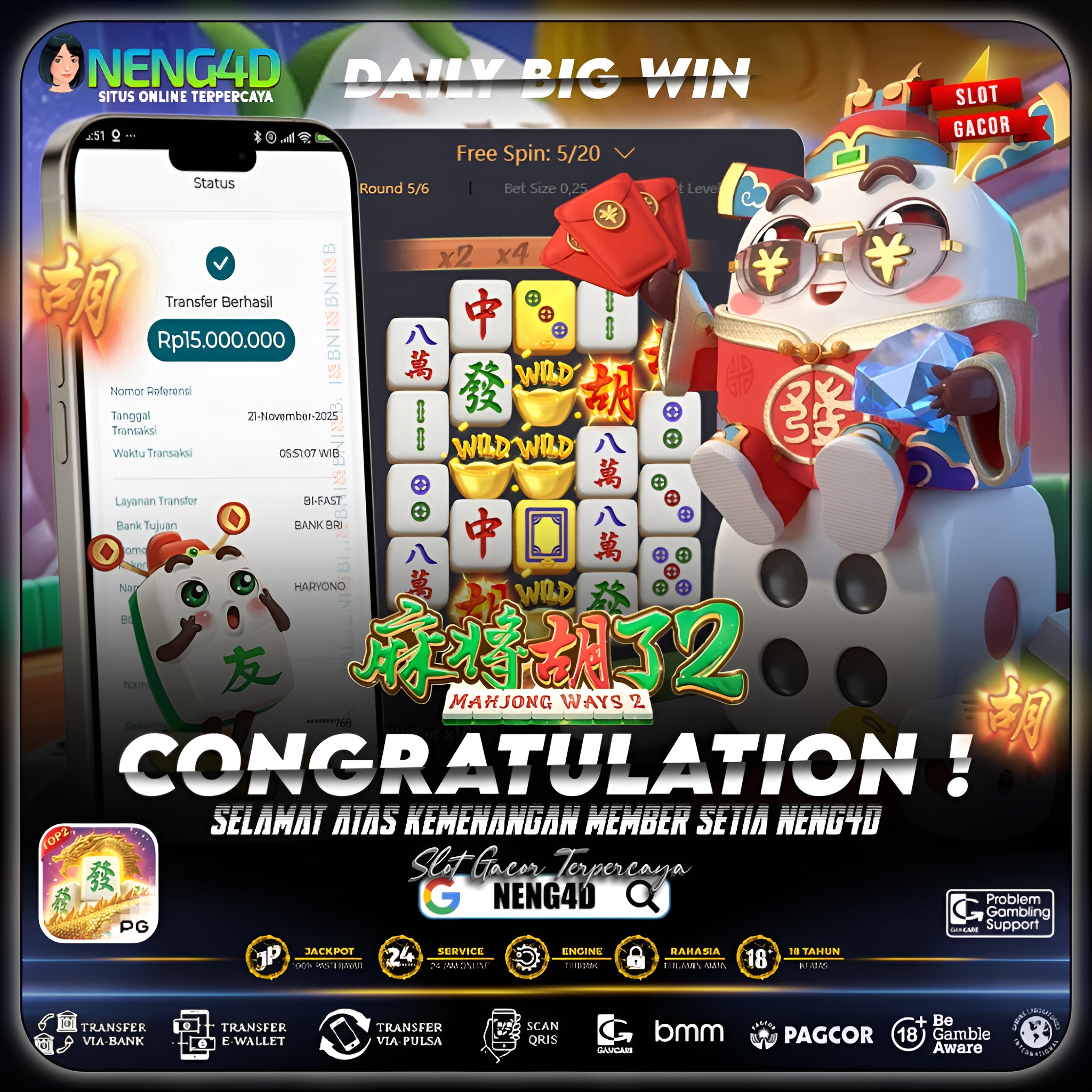 KEMENANGAN MEMBER SETIA NENG4D