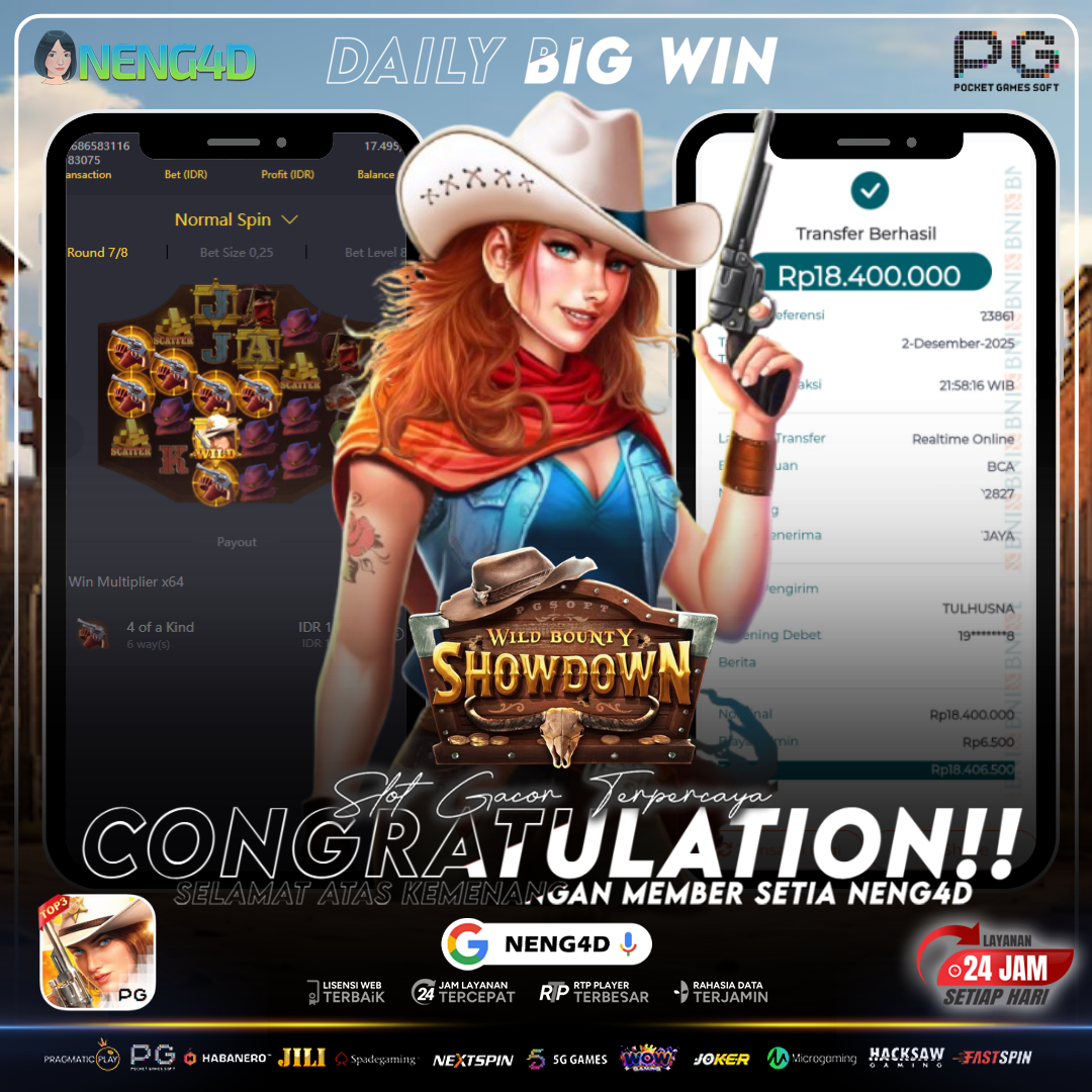 MENANG 18,4 JT MAIN DI WILD BOUNTY SHOWDOWN PG SOFT